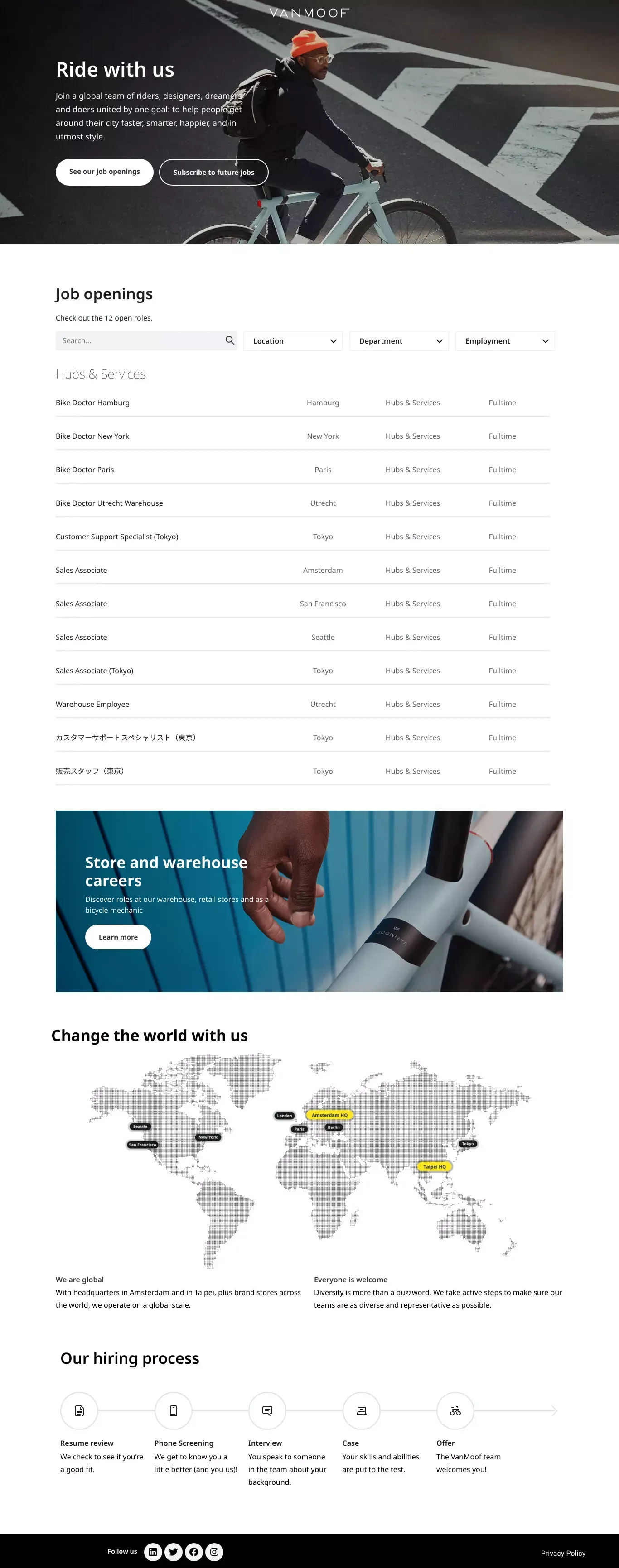 VanMoof Careers - Career design