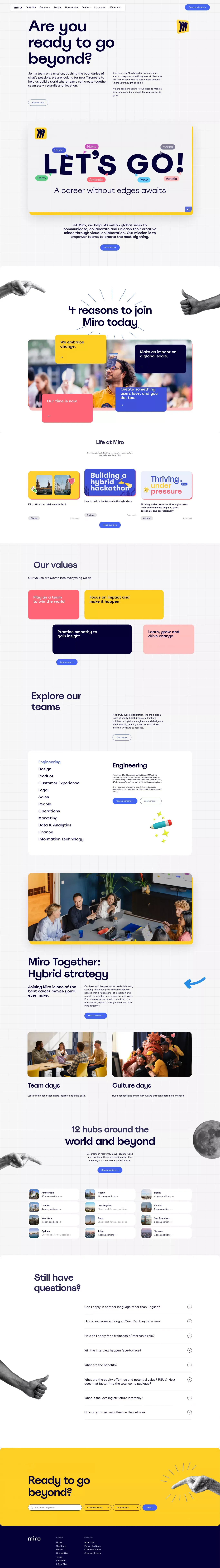 Miro Careers | Discover a career without edges - Career design