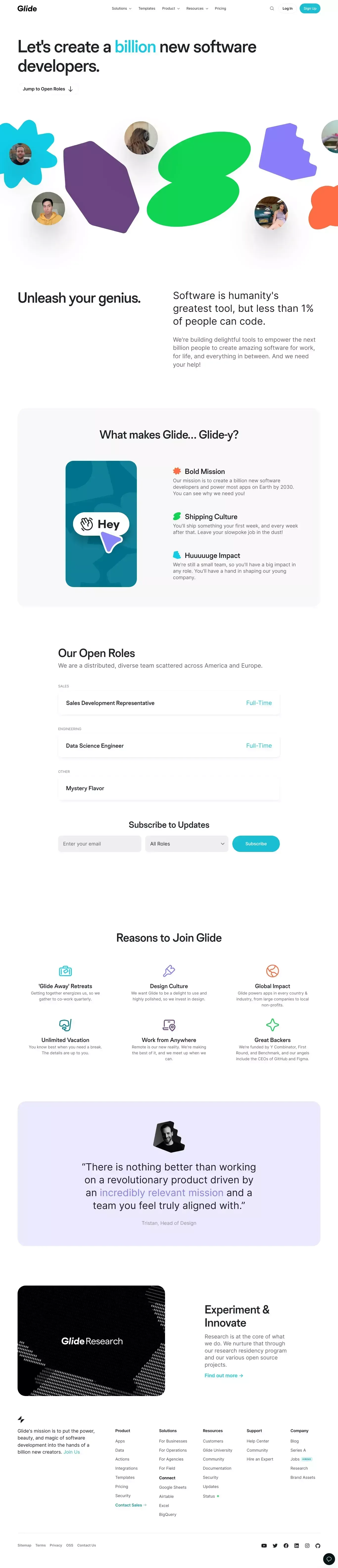 Glide Jobs – Join us! - Career design