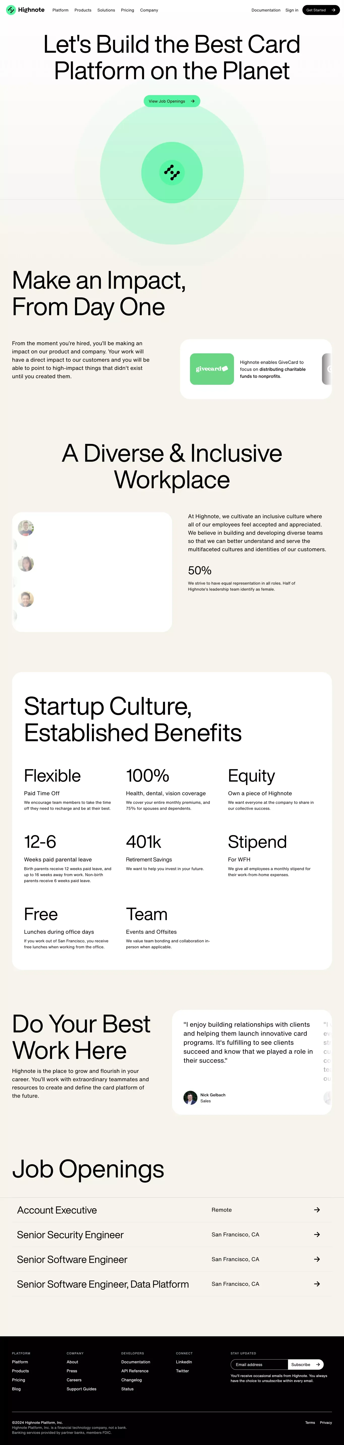 Careers – Highnote - Career design