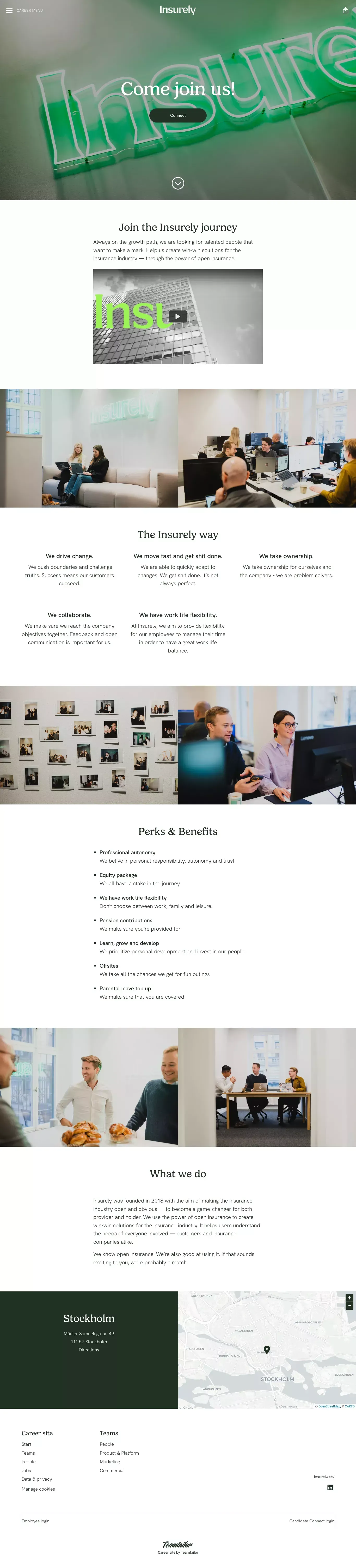 Come join us! - Insurely - Career design