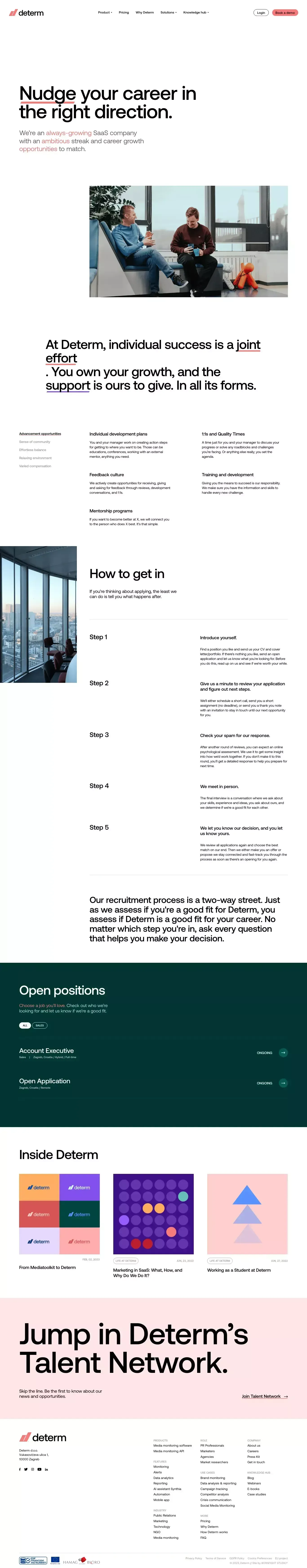 Careers - Determ - Career design