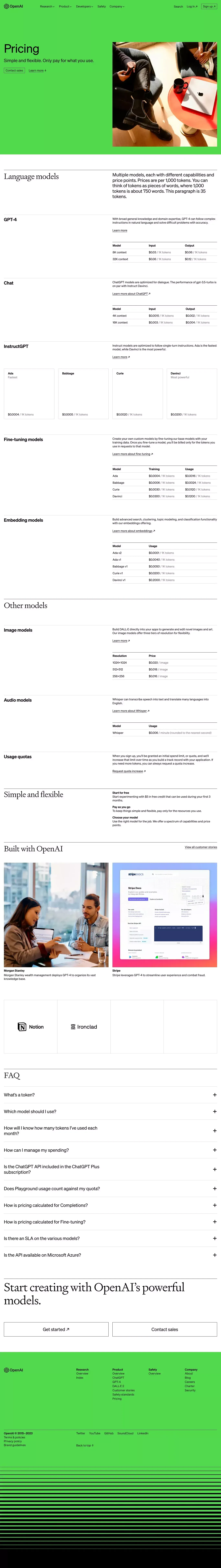 Pricing - Pricing design