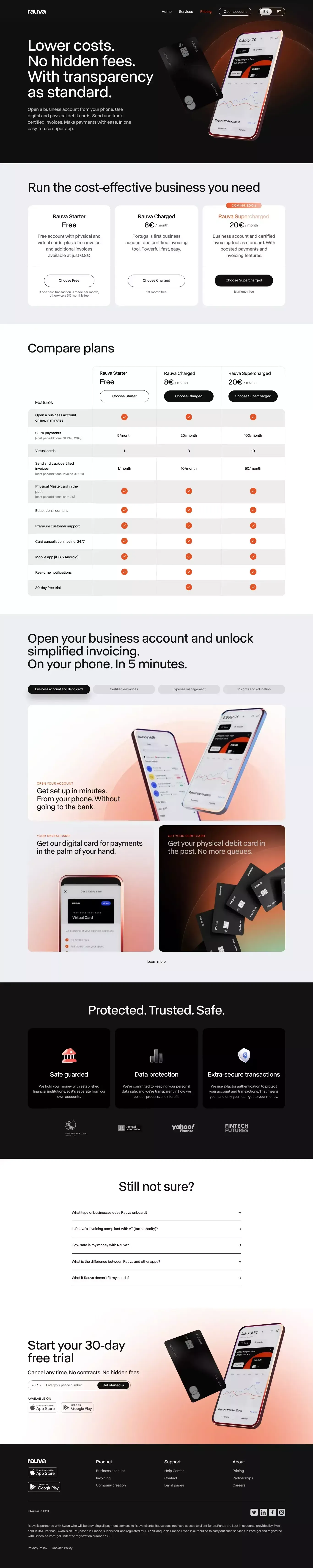 Pricing | Rauva - Pricing design