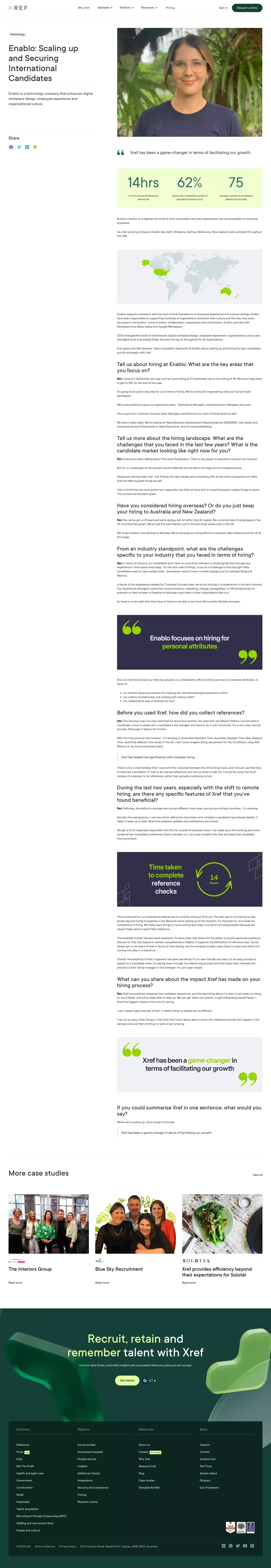 How automated references help Enablo scale up - Case Study design