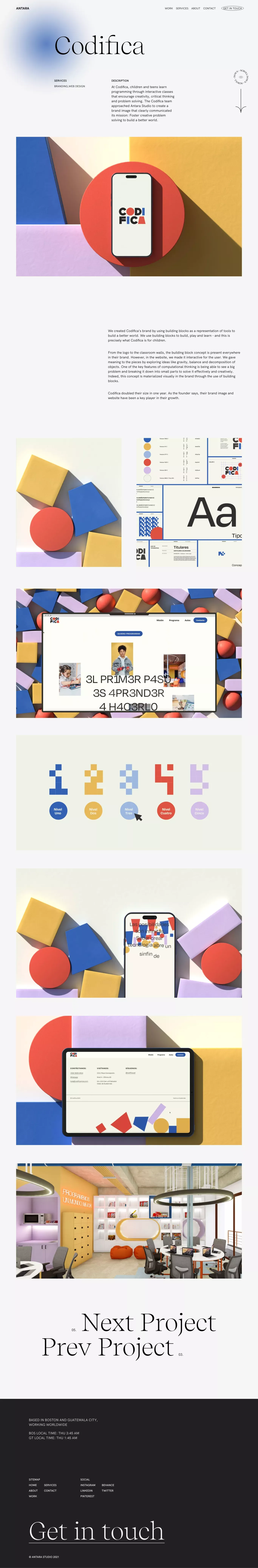 Antara Studio      -            Codifica - Case Study design