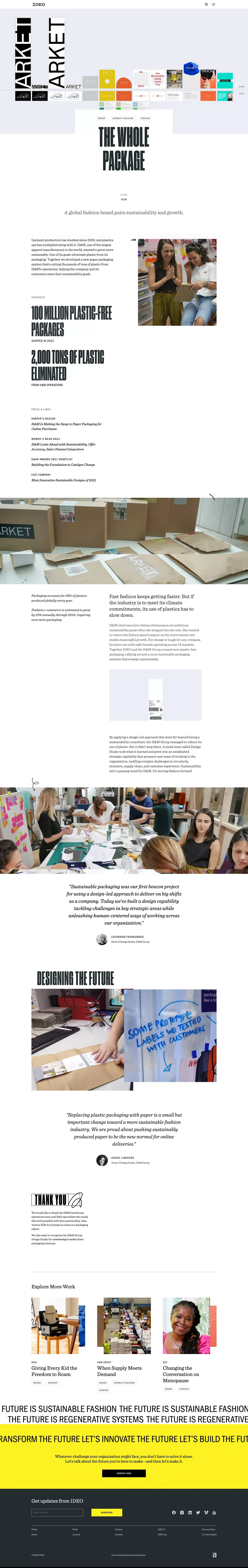 IDEO | Global Sustainability Design Company | H&M Case Study - Case Study design