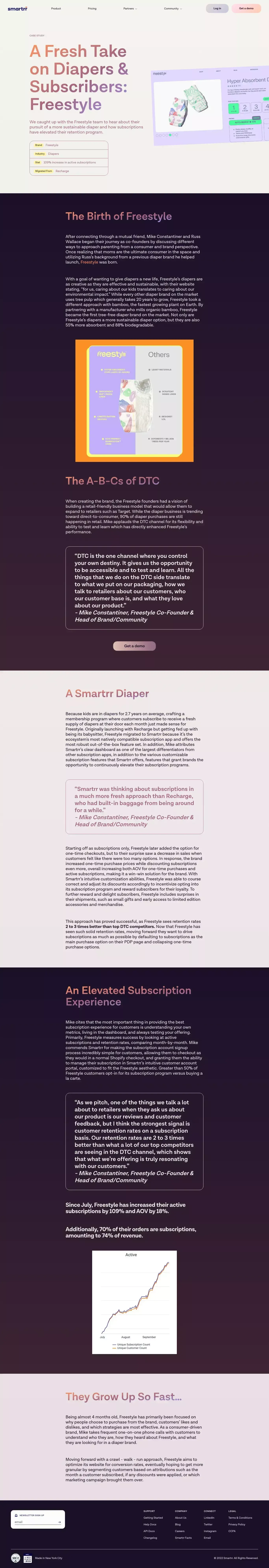 Case Study – A Fresh Take on Diapers & Subscribers: Freestyle - Case Study design