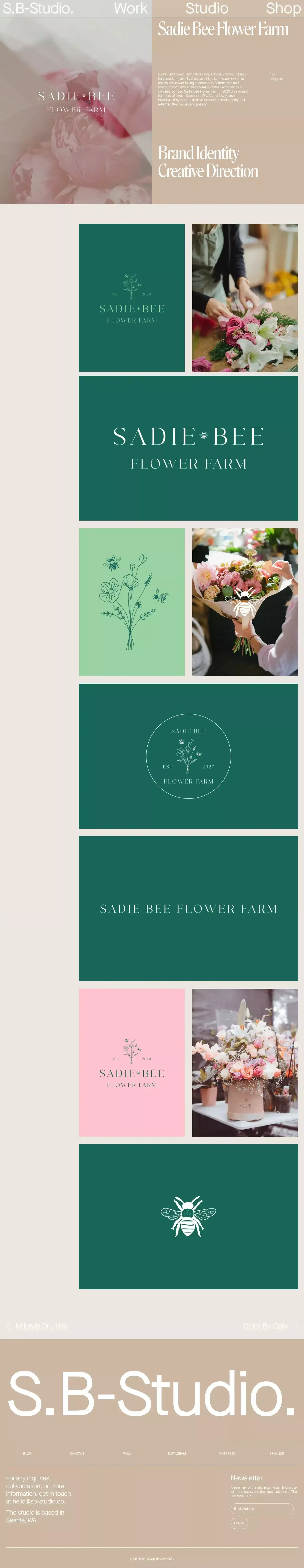 Sadie Bee — S.B-Studio. - Case Study design