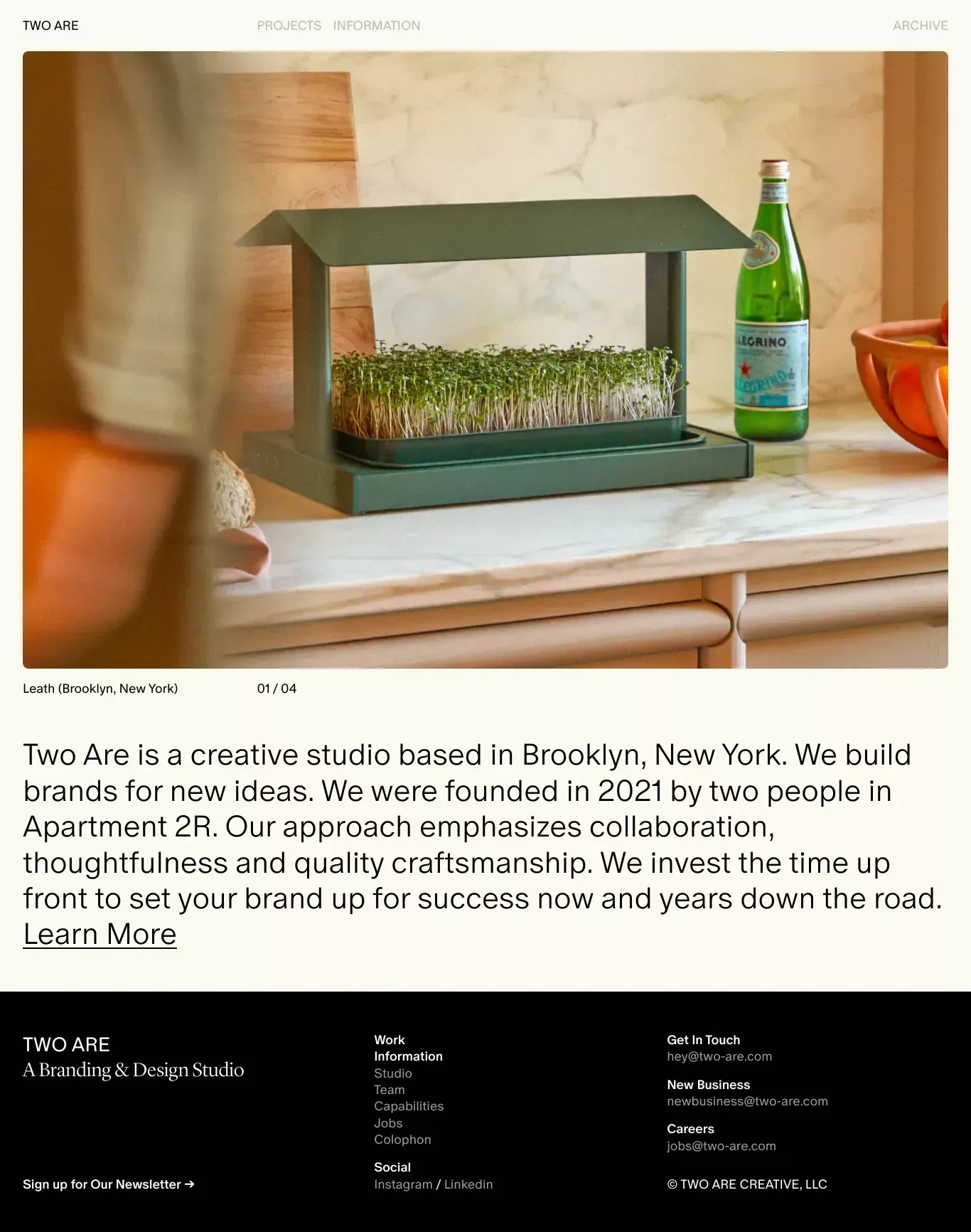 TWO ARE — A Branding & Design Studio - Portfolio design