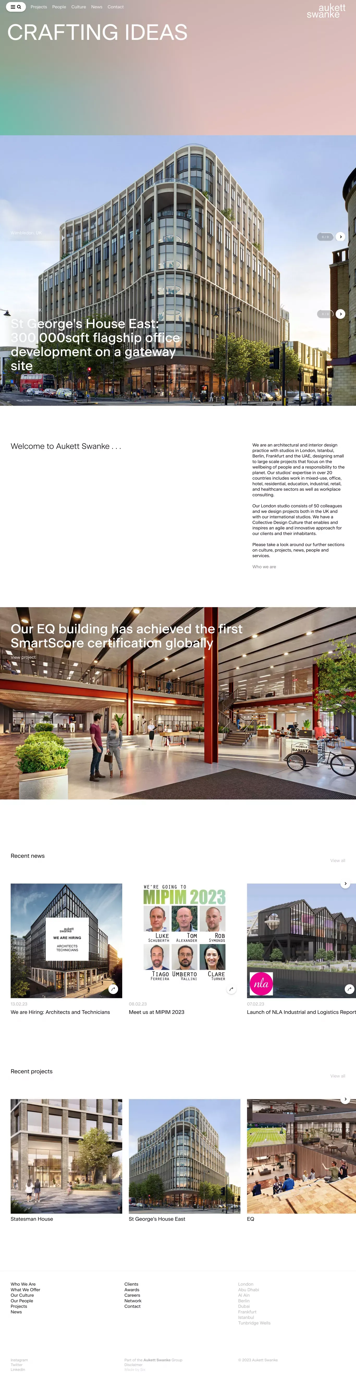 Aukett Swanke - Portfolio design