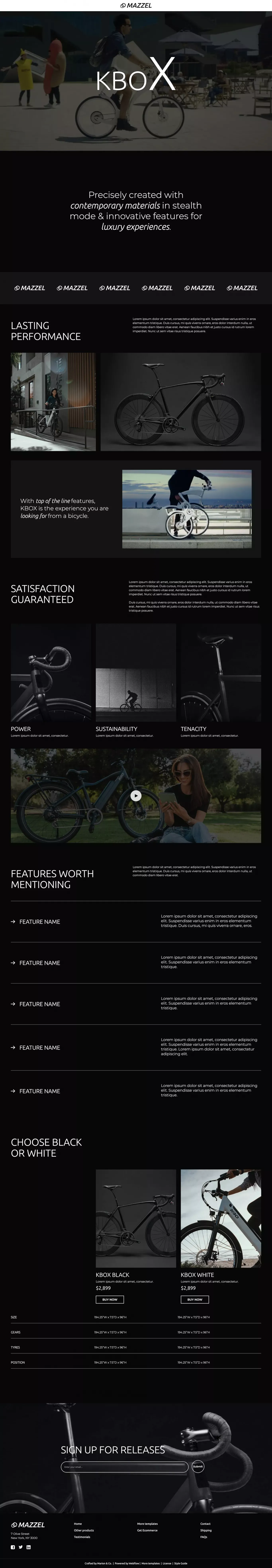 Mazzle - Webflow HTML website template - Template design