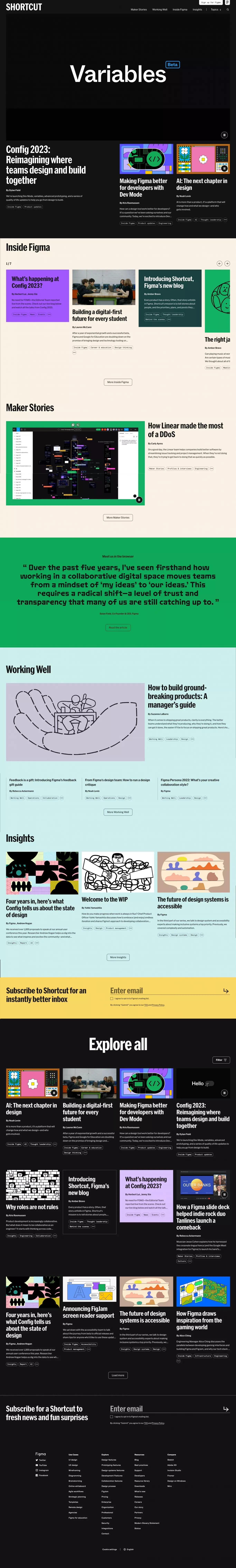 Figma Blog | Shortcut - Blog design