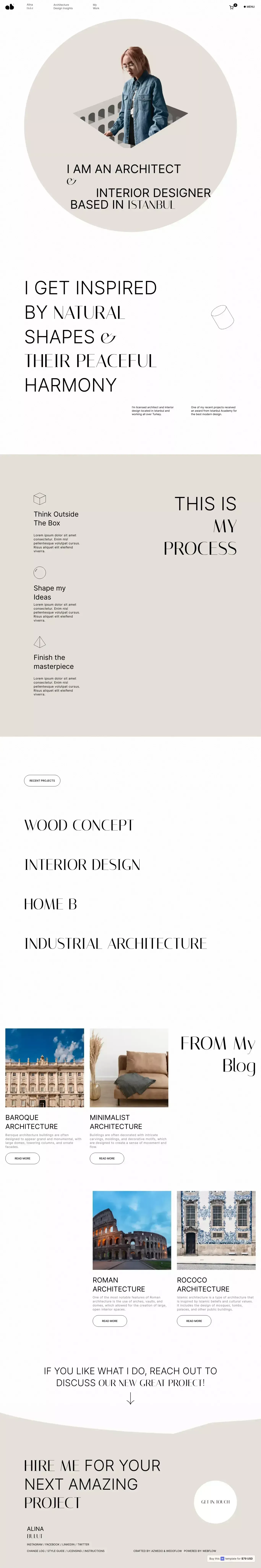 Istanbul - Webflow Ecommerce website template - Template design
