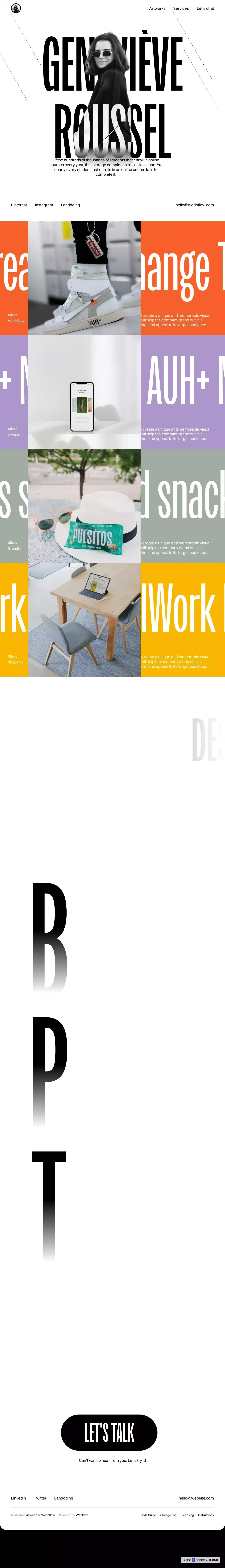 Paris - Webflow HTML website template - Template design