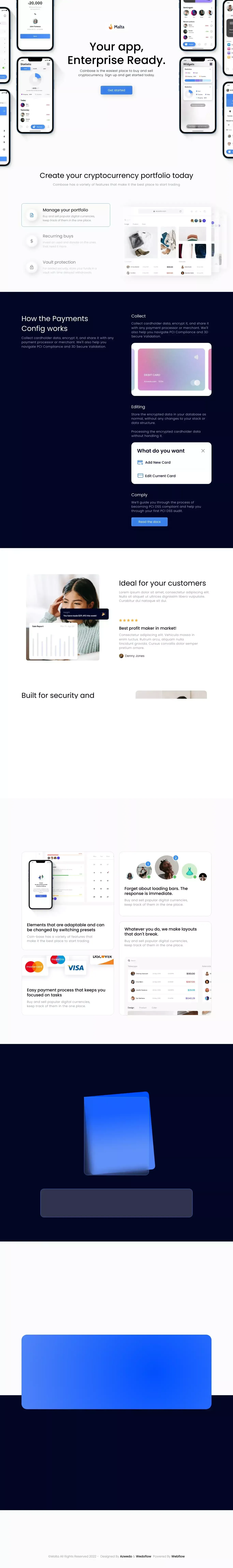 Malta - Webflow HTML website template - Template design