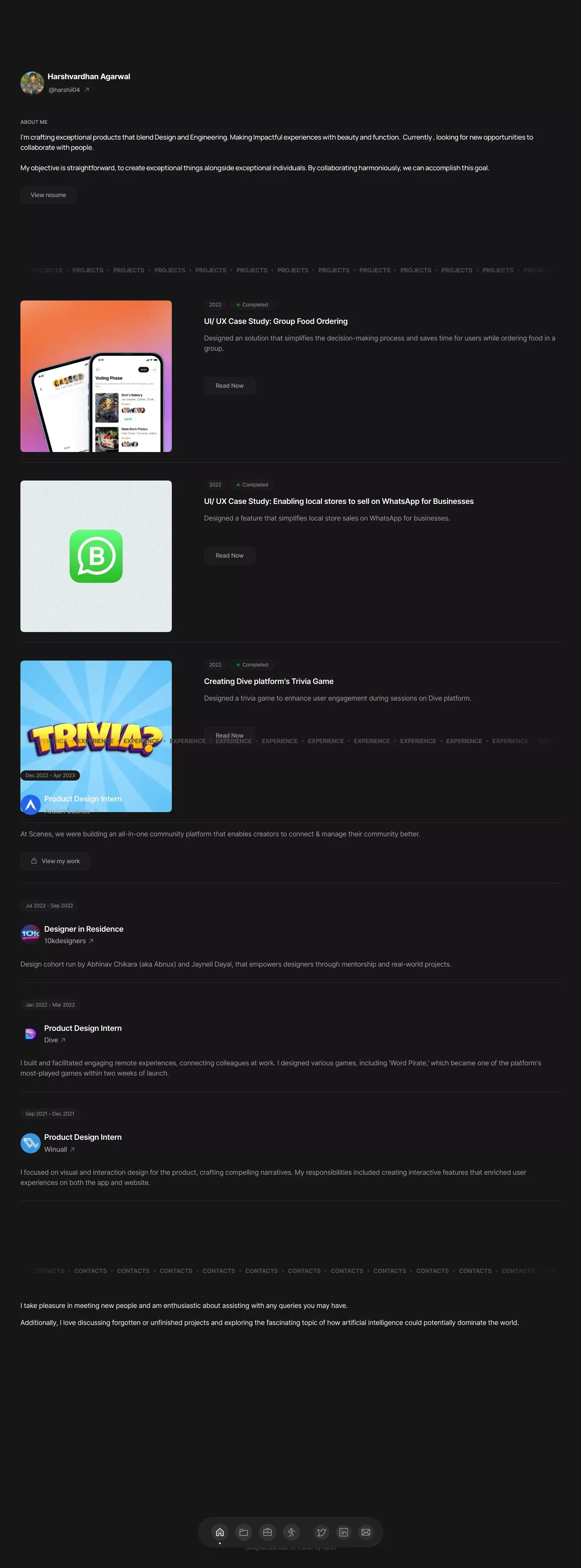 harshvardhan agarwal, designer - Template design