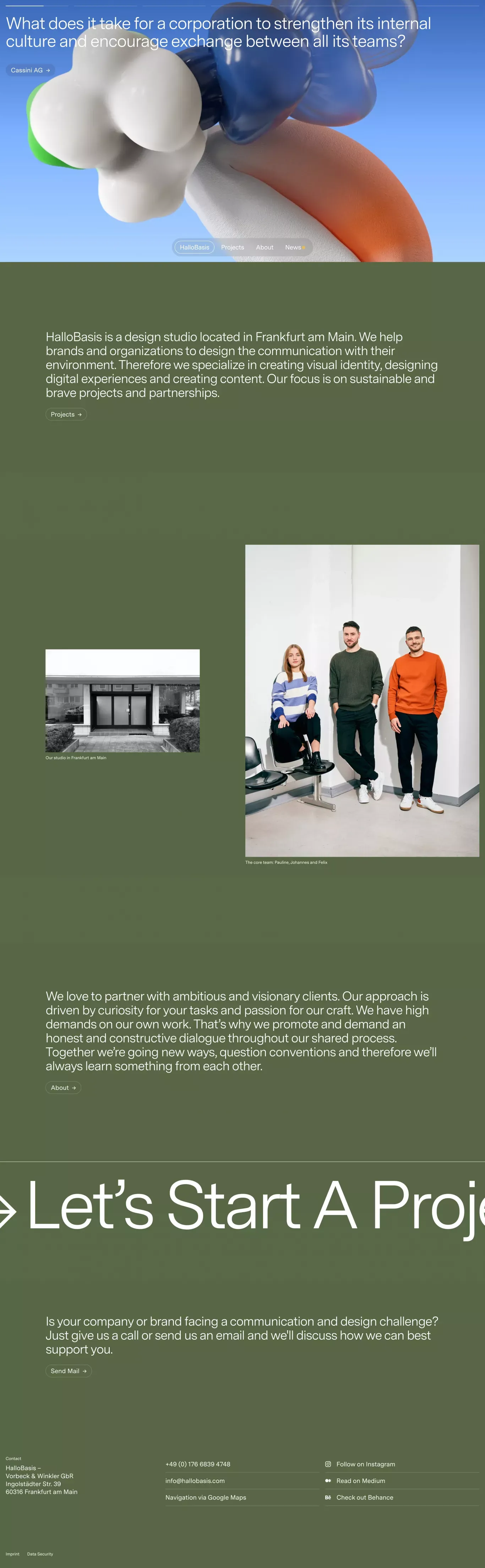 HalloBasis – Designstudio in Frankfurt am Main - Portfolio design