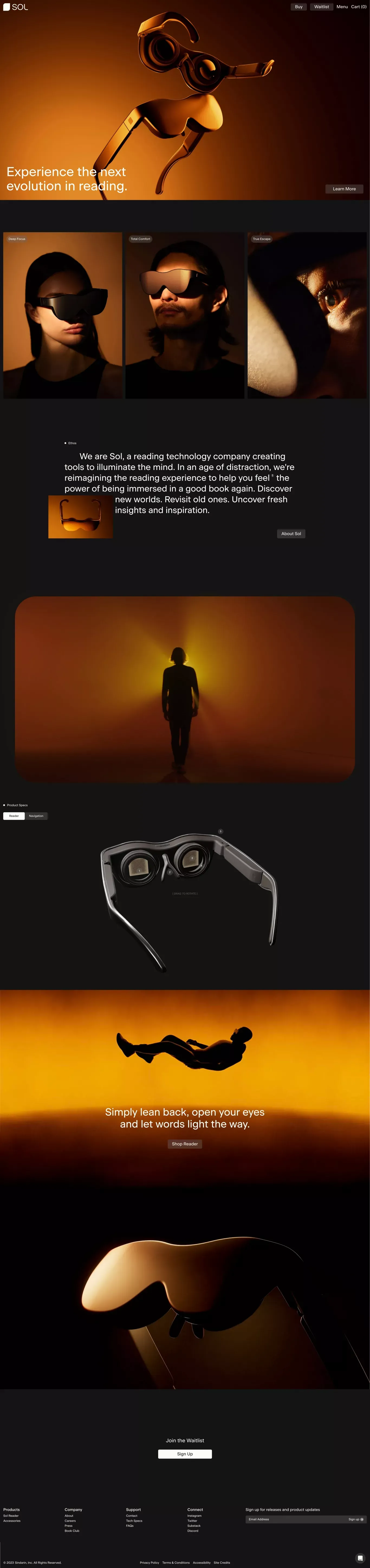 Sol | Illuminate Your Mind - Ecommerce design