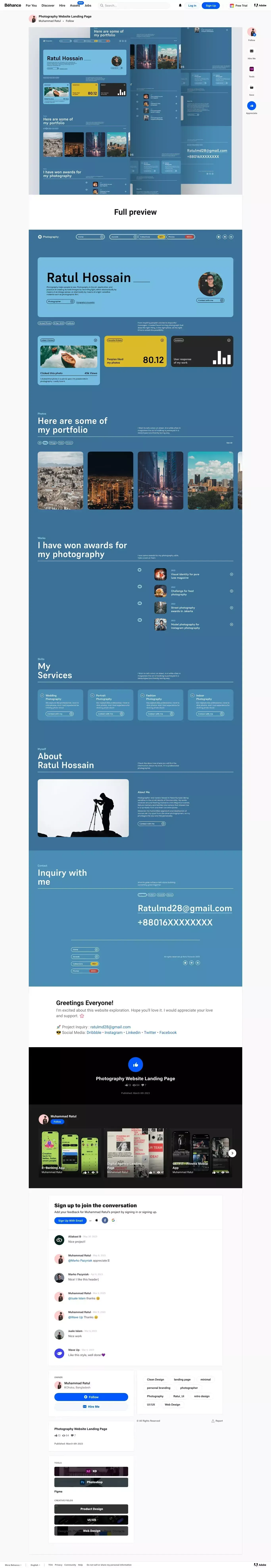 Behance - Portfolio design