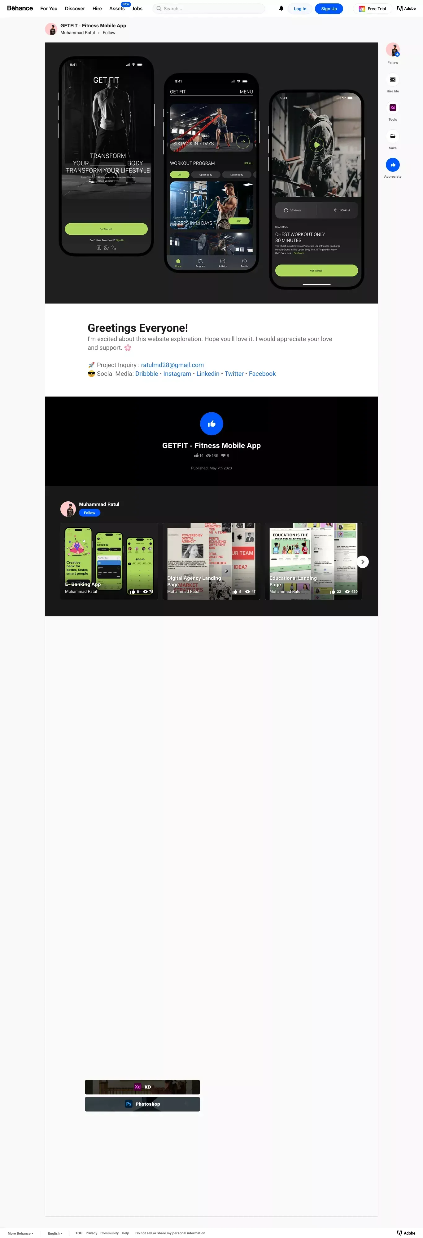 Behance - Portfolio design