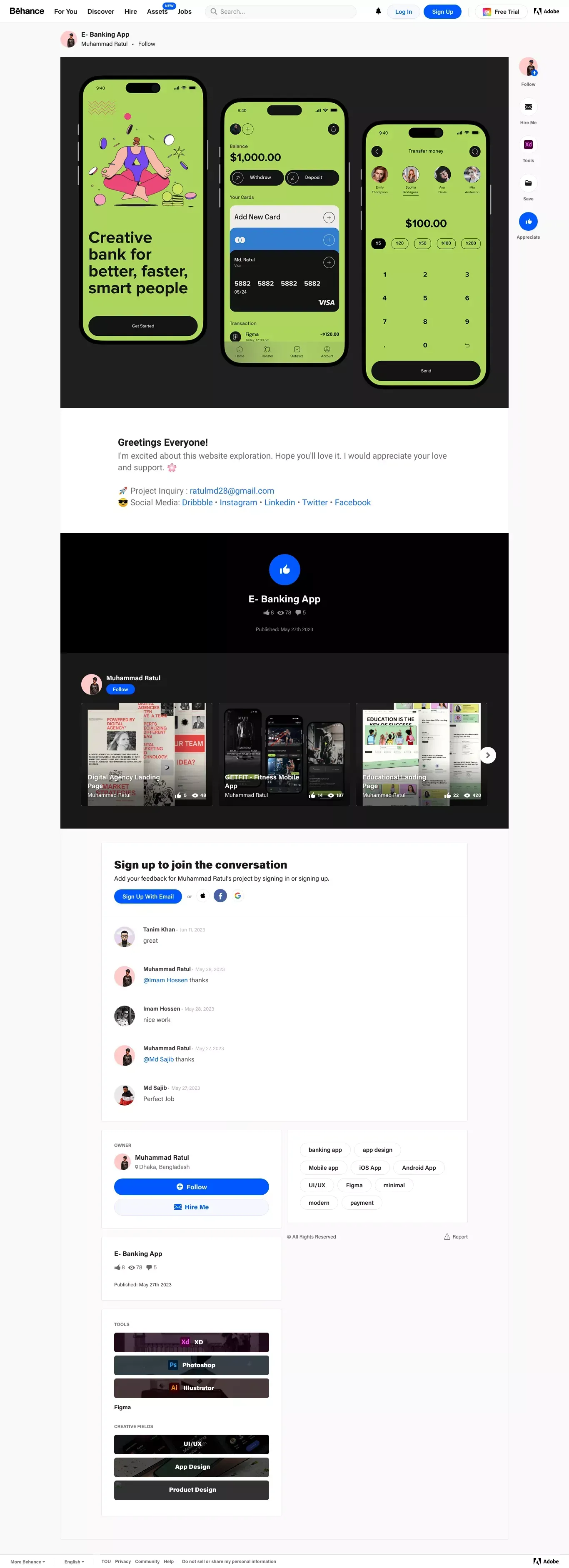 Behance - Portfolio design