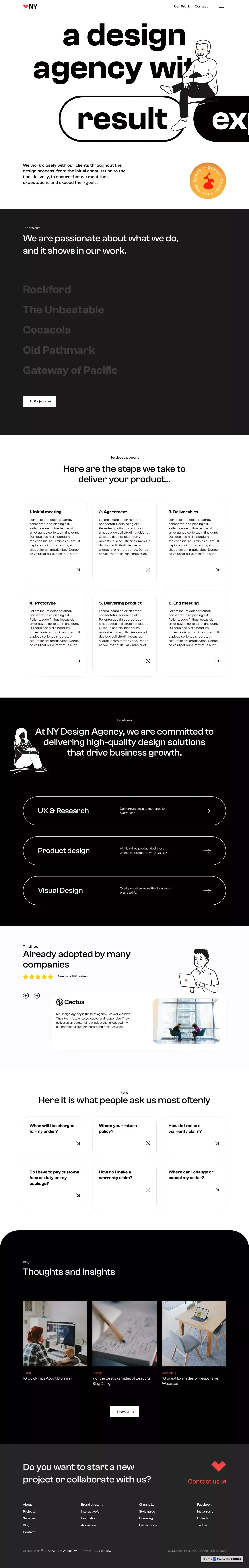 New York - Webflow HTML website template - Landing design