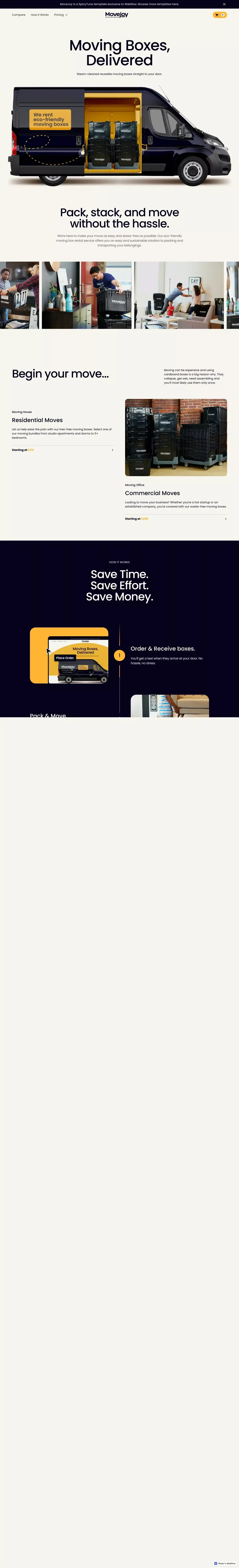 Movejoy - Webflow Ecommerce Website Template - Template design