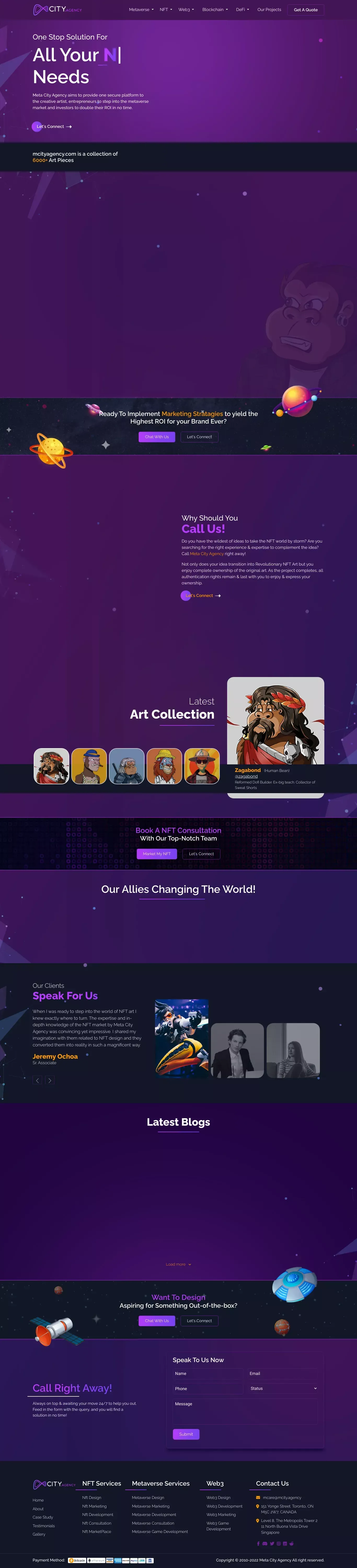 Meta City Agency - Landing design