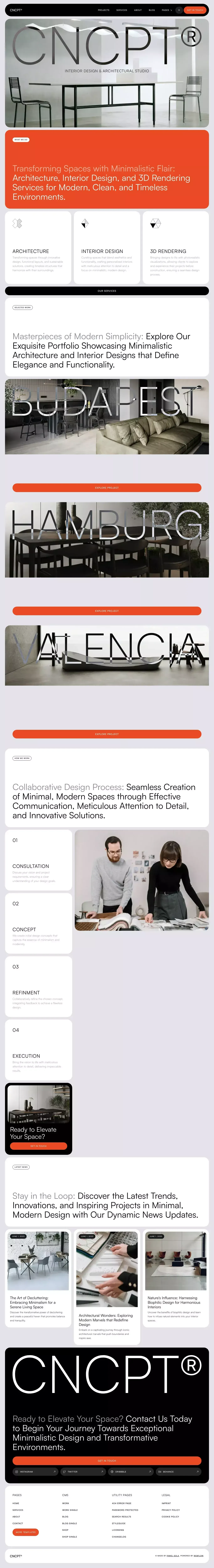 Concept - Webflow Ecommerce Website Template - Portfolio design