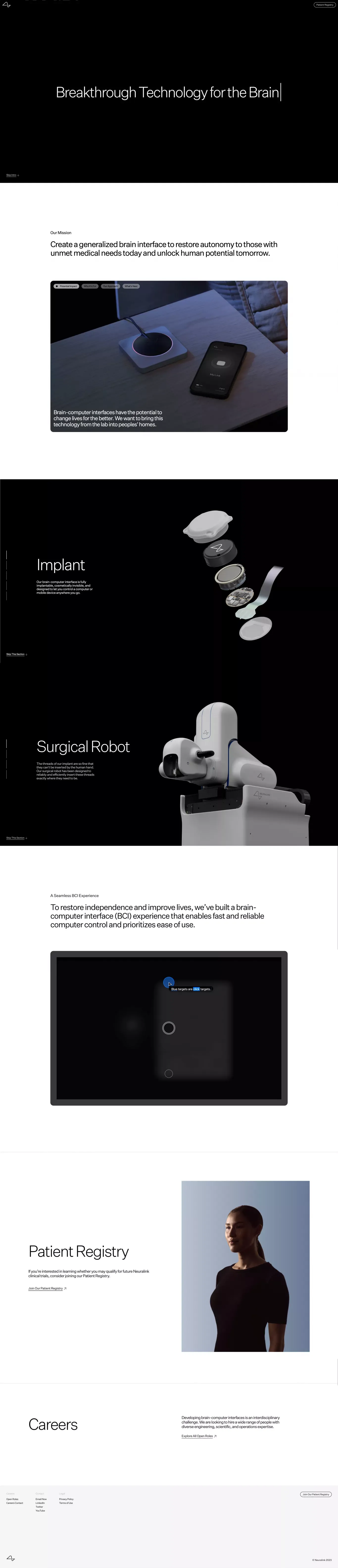 Neuralink - Landing design