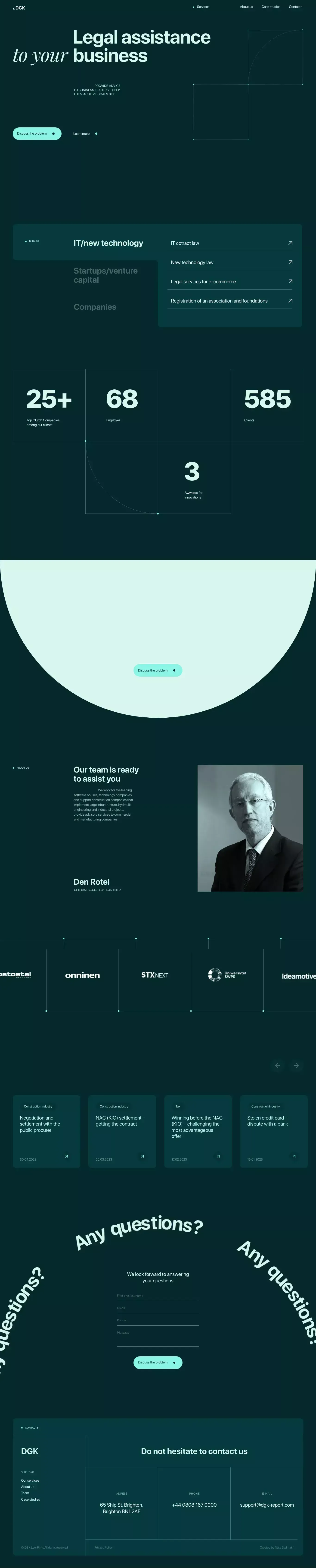 DGK law firm - Landing design