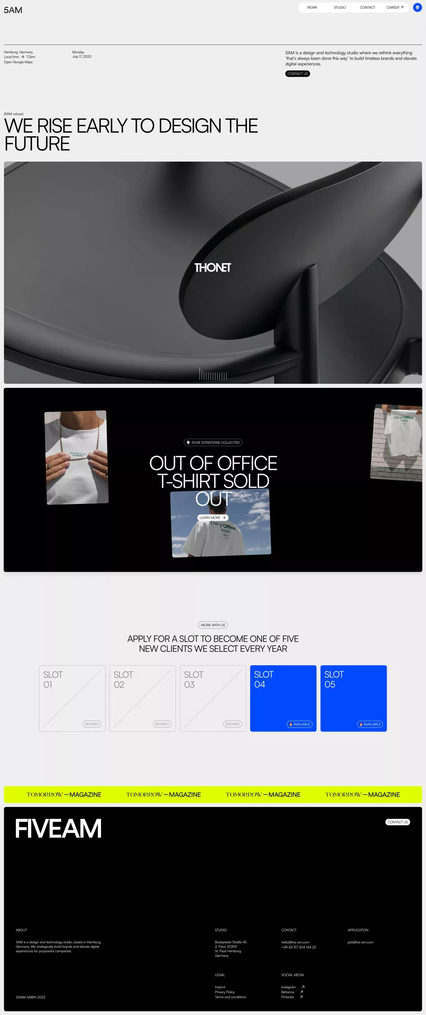 Design & Technology  | 5AM - Portfolio design
