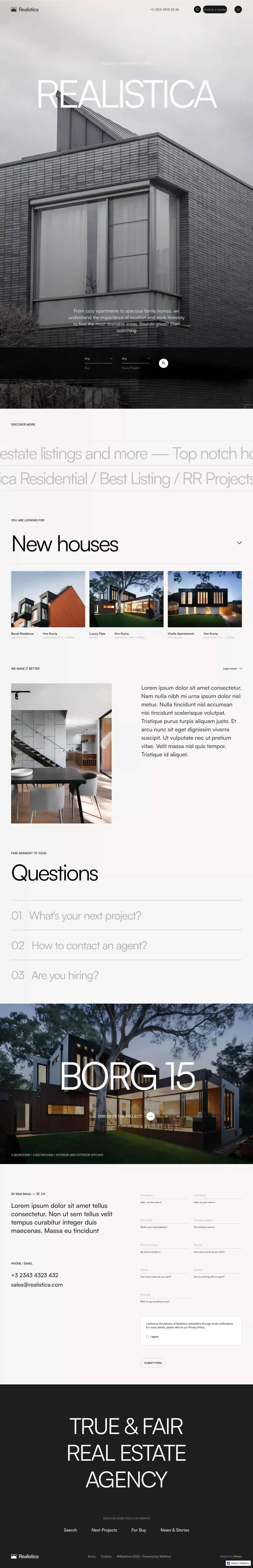 Home - Realistica - Webflow HTML Website Template - website design
