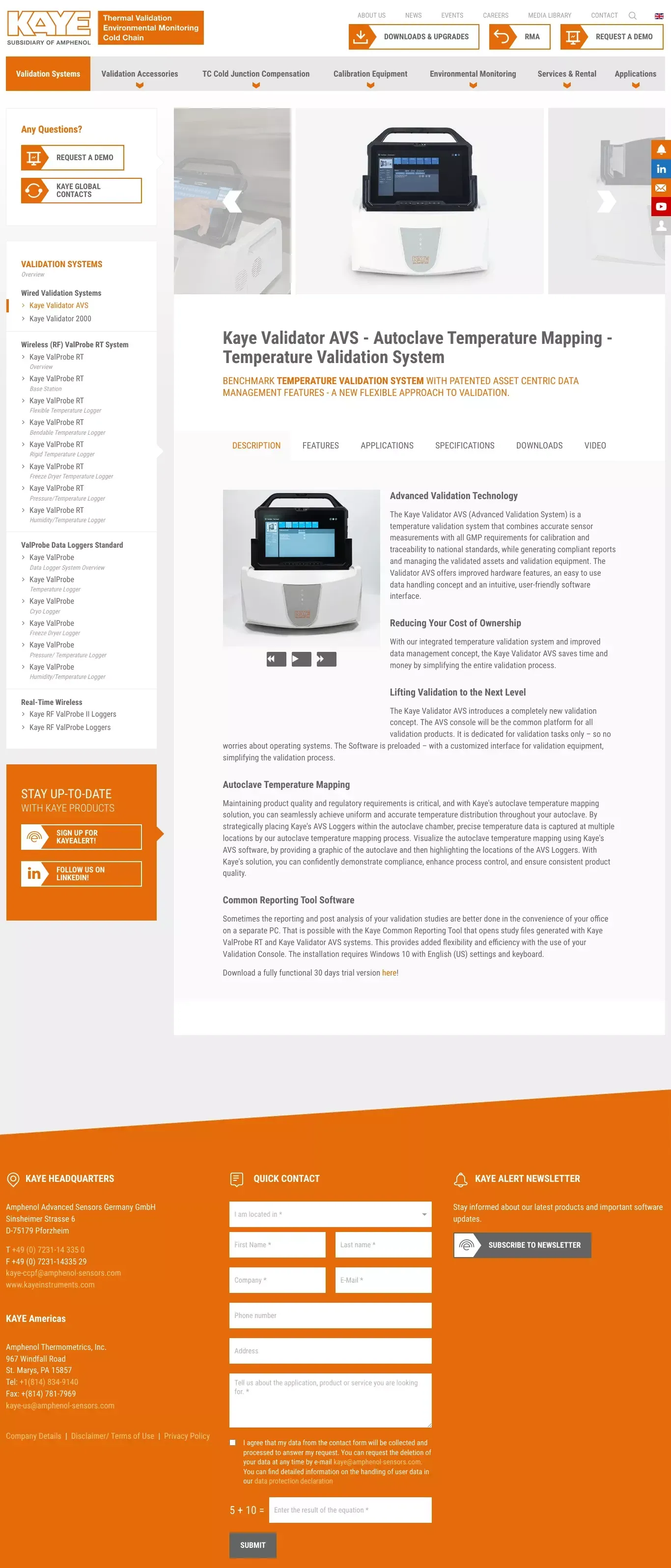 Autoclave Temperature Mapping | Temperature Validation System - KAYE - website design