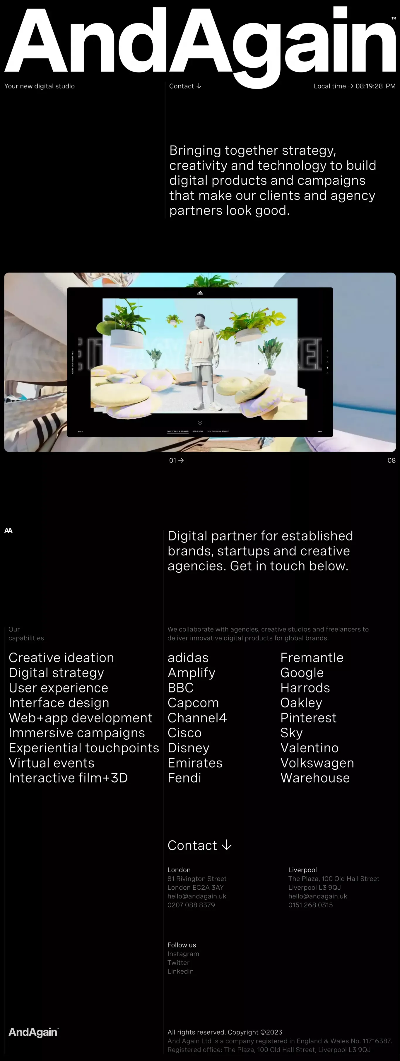 AndAgain | Digital innovation studio - Digital agency London - Immersive and Experiential agency - Portfolio design