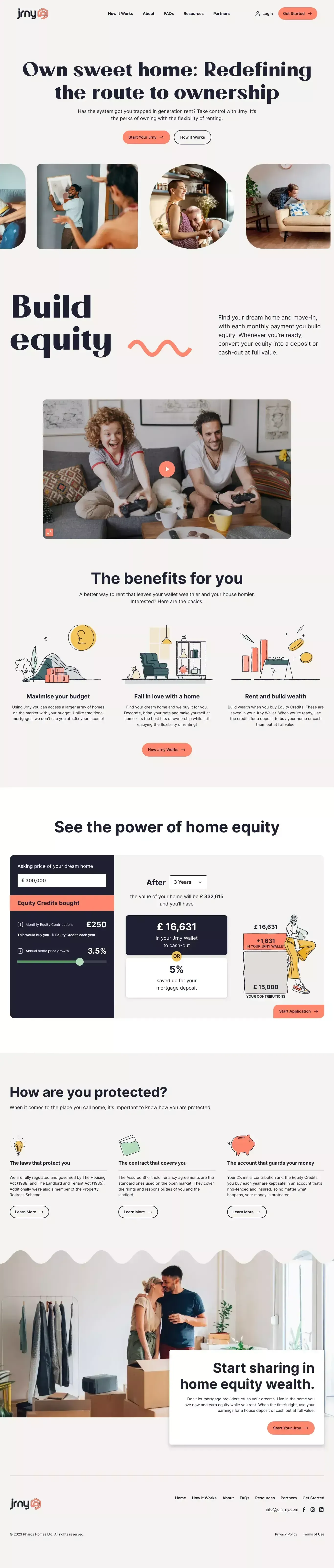 Jrny | Your Journey Home - Landing design