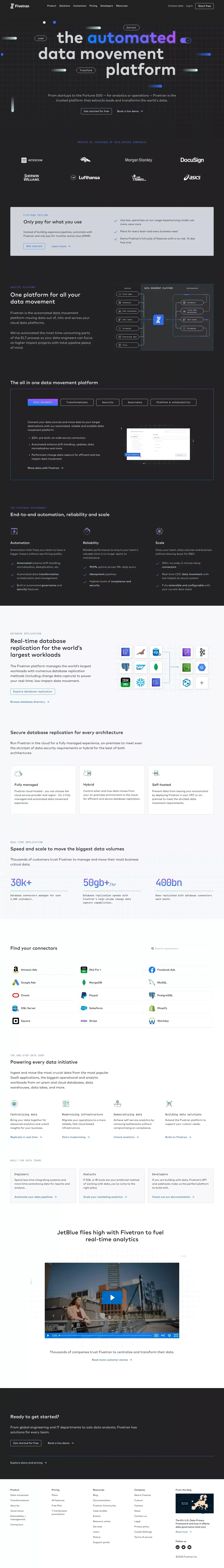 Fivetran | Automated data movement platform - Landing design