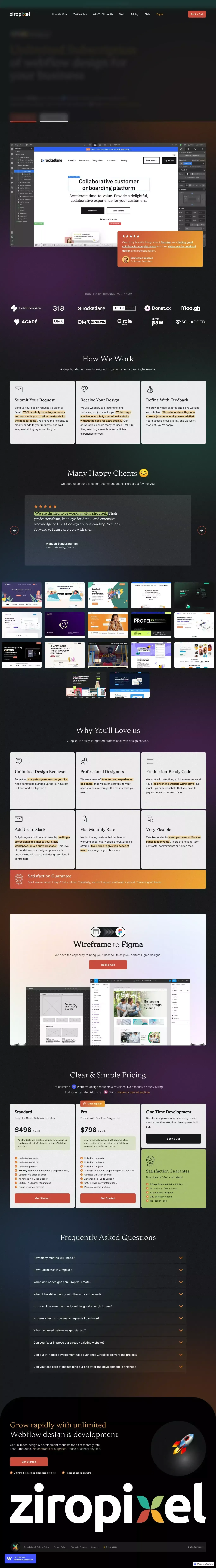 Ziropixel | Your Trusted Webflow Development Experts - Portfolio design