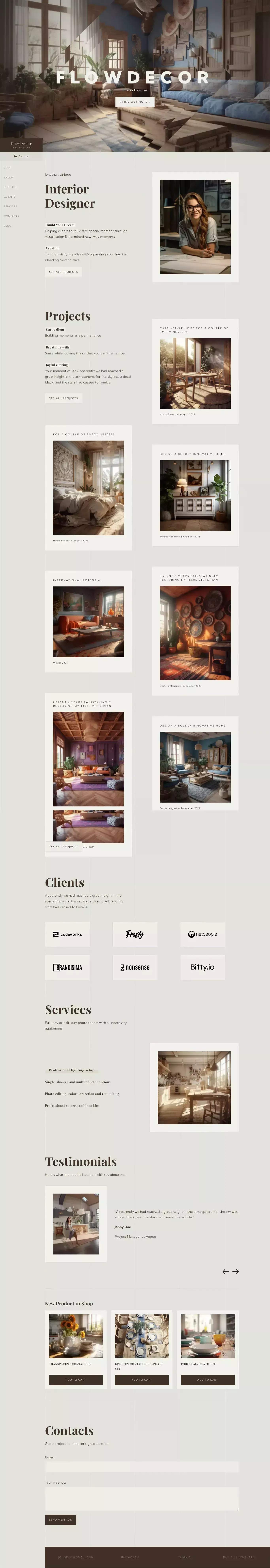 FlowDecor - Architecture HTML5 Responsive Website Template - Template design