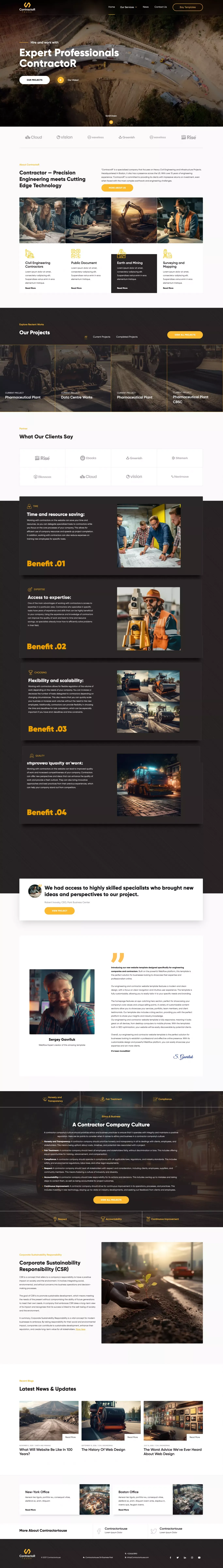 ContractoR - Construction HTML5 Responsive Website Template - Template design