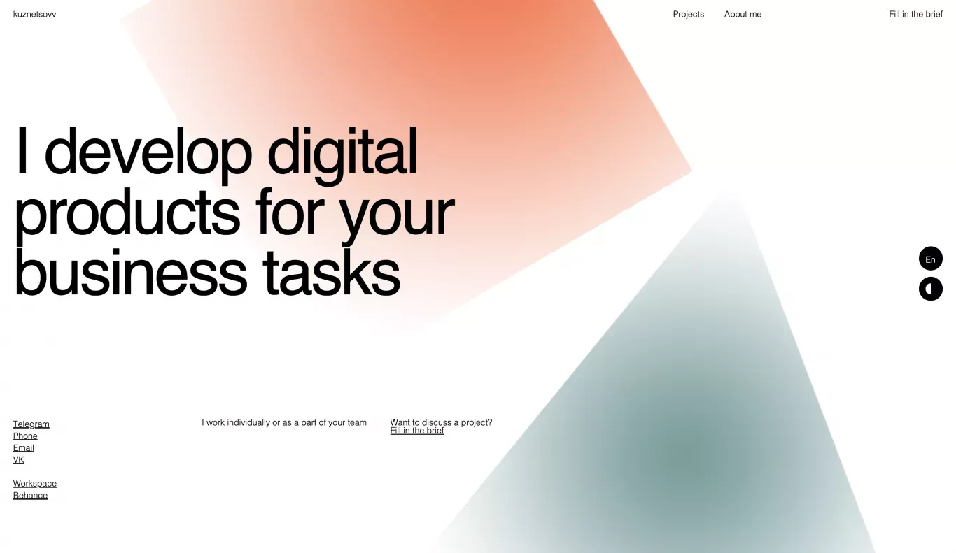 kuznetsovv - Portfolio design