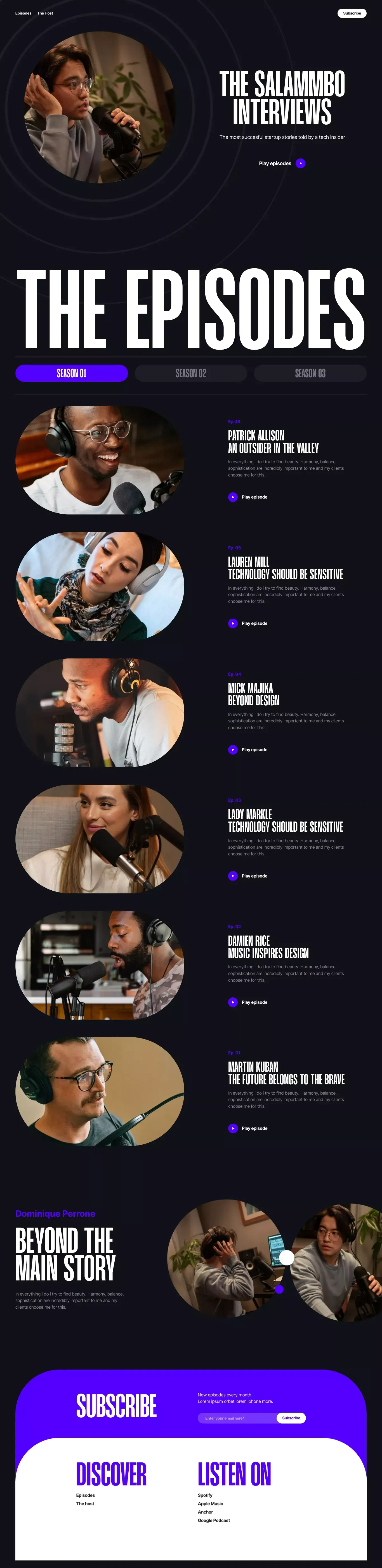 Salammbo - HTML website template - Template design