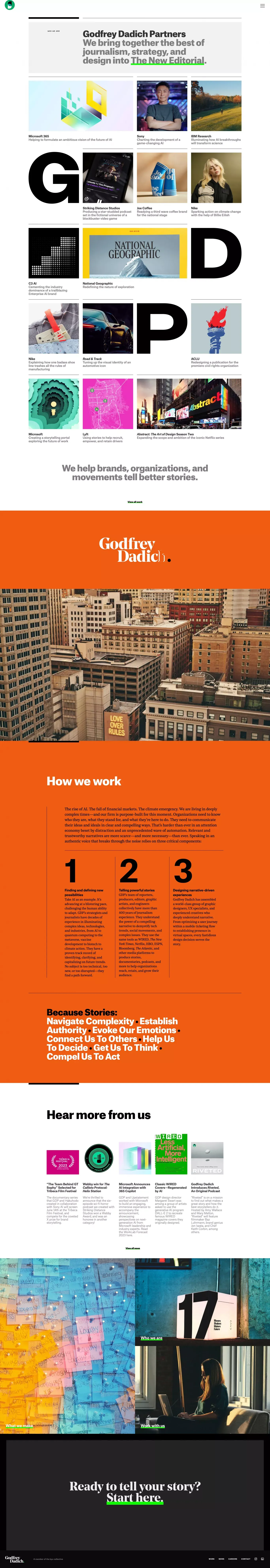 Godfrey Dadich Partners - Portfolio design