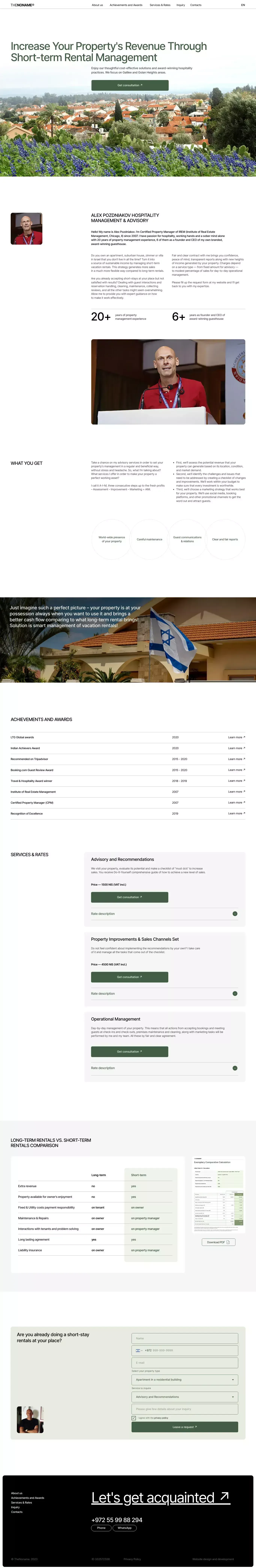 Property Management & Advisory - Landing design