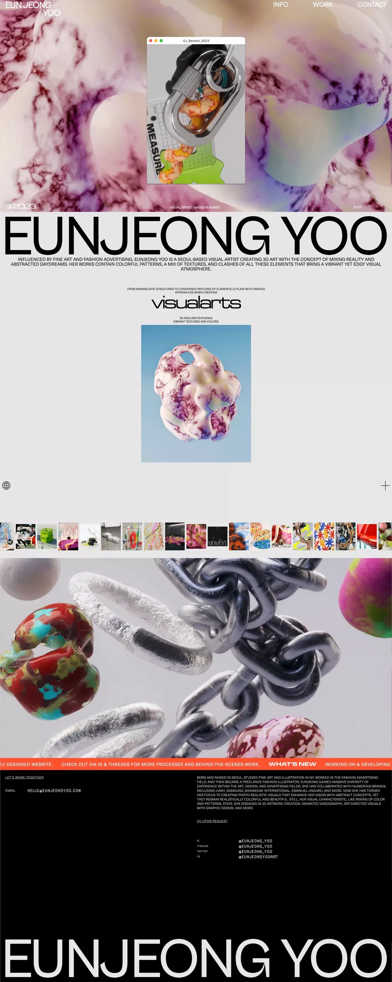 EUN JEONG YOO — VISUAL ARTIST - Portfolio design