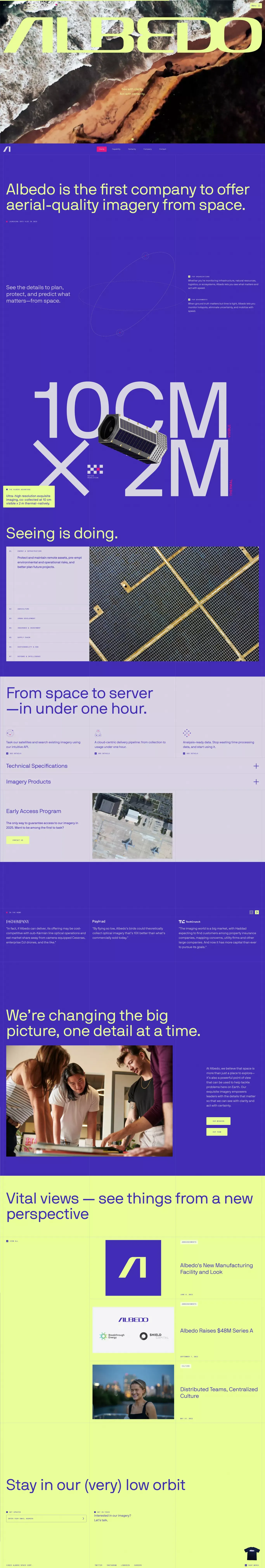 Albedo - Landing design