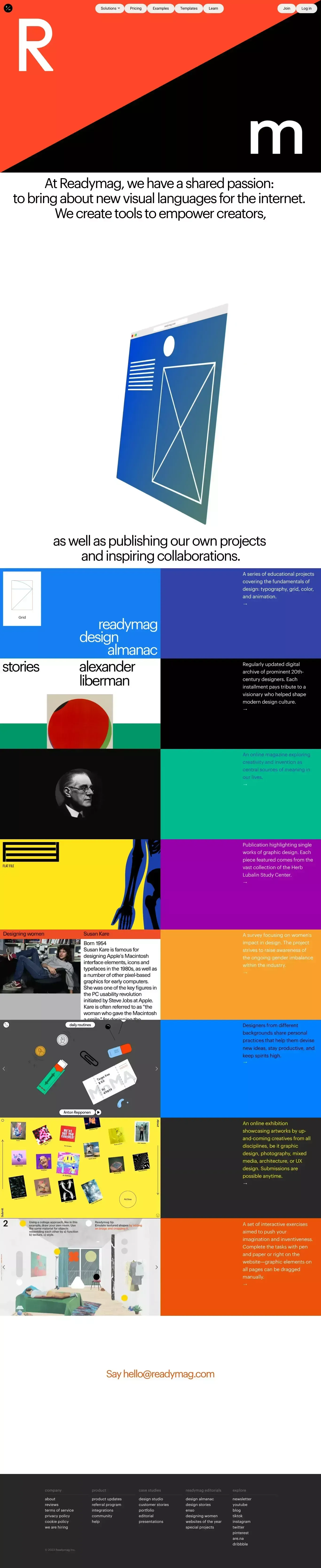 Readymag • About - About Us  design