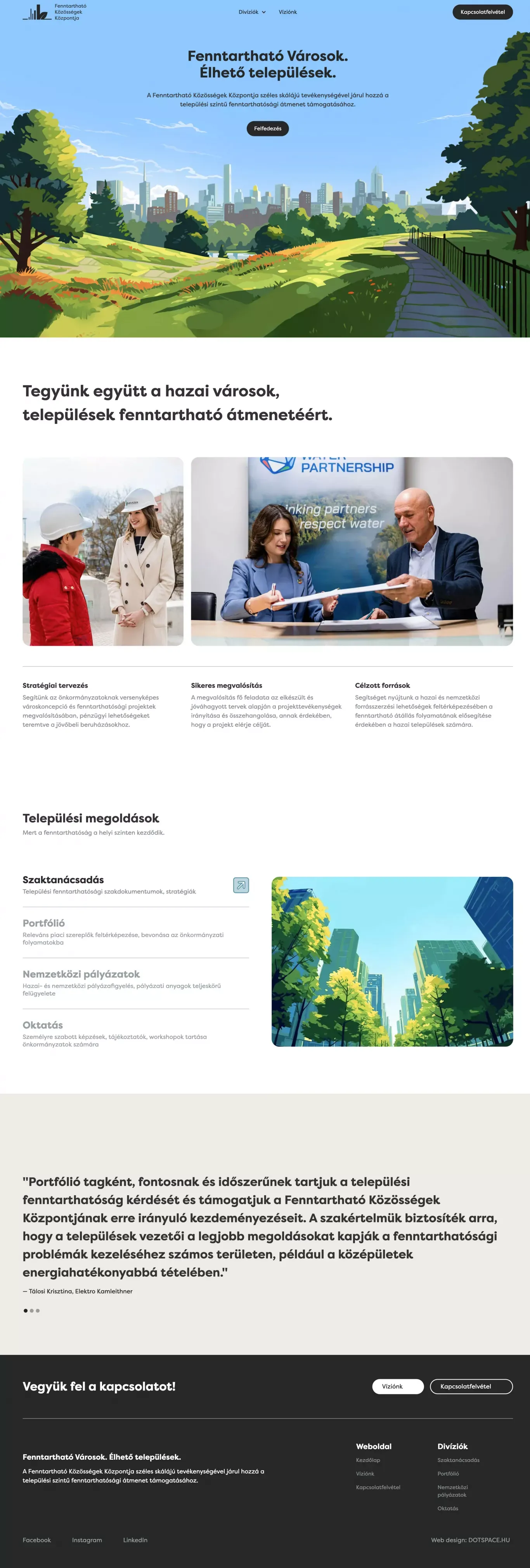 Fenntartható Városok. Élhető települések. — FKK Magyarország - Other design