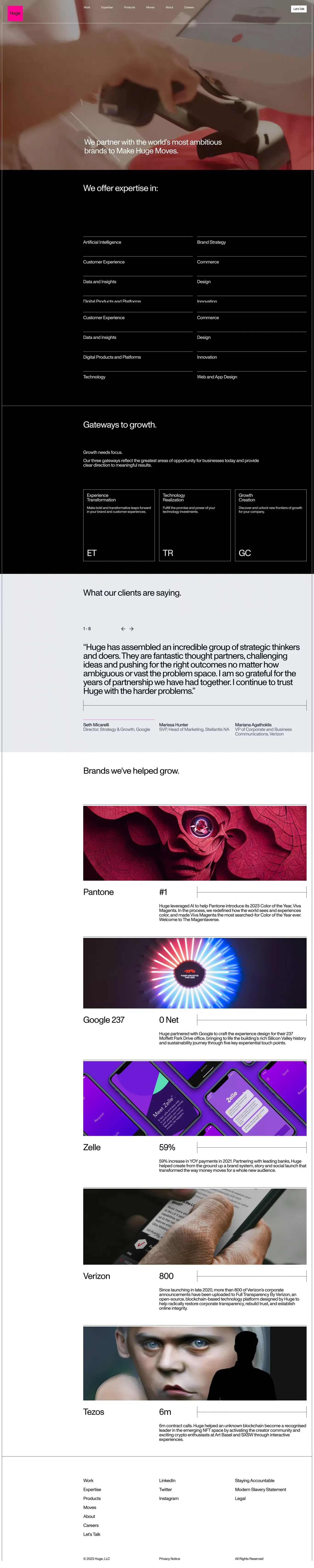 Huge Inc. - Portfolio design